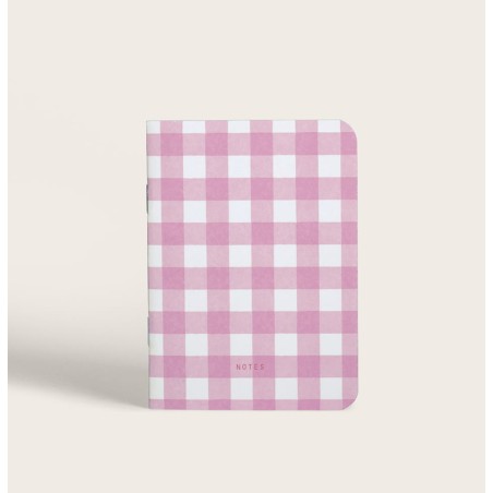 Carnet de poche Vichy Rose