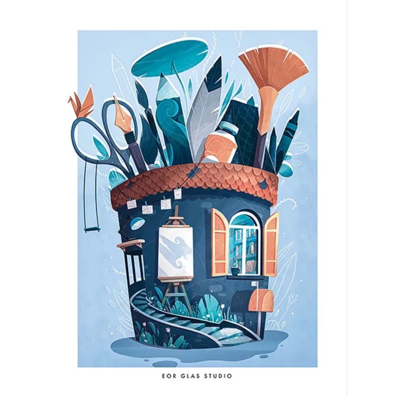 Affiche « Le pot à crayon  »