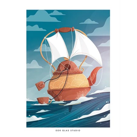 Affiche « Théière à voile »